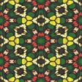 Kaleidoscope seamless- abstract design. Pattern background- ornament mosaic. Mandala- artistic illustration. Psychedelic crystal-