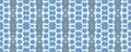 Kaleidoscope Seamless Design. Blue Bohemian Blue Decoration. Dots Tile. Geometric Tapestry. Ethnic Geo Boho.