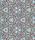 Kaleidoscope seamless pattern. Colored geometric abstraction on white background. Royalty Free Stock Photo