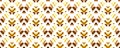Kaleidoscopic Shapes Abstract. Brown Motif. Kaleidoscope. Cream Geo Tile. Decorative Psychedelic Geo.