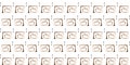 Kaleidoscopic Shapes Abstract. Brown Doodles Print. Decorative Optical Repeat.