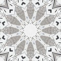 Kaleidoscope strass diamond pattern abstract background. White kaleidoscope clock pattern abstract fractal background. Abstract fr