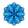 Kaleidoscope watercolor snowflake