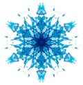 Kaleidoscope watercolor snowflake