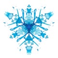 Kaleidoscope watercolor snowflake