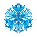 Kaleidoscope watercolor snowflake