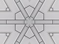 Kaleidoscope white tile with black joints texture Royalty Free Stock Photo