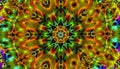 Kaleidoscopic abstract pattern, showcasing psychedelic art and vibrant colorful designs Generative AI