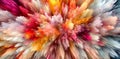 A kaleidoscopic array of hues unfolds in an endless showcase of artistic expression, vibrant colors, explosive