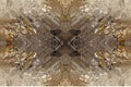 Kaleidoscopic brown and golden pattern Royalty Free Stock Photo