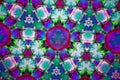 Kaleidoscopic Fractal Pattern in Colorful Shapes