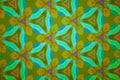 Kaleidoscopic Fractal Pattern in Colorful Shapes