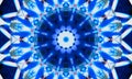 Kaleidoscopic Illustration: Abstract blue mandala