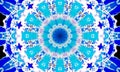Blue repetitive mandala Art with many abstract patterns