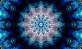 Bright blue star-shaped mandala Art Royalty Free Stock Photo