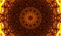 Kaleidoscopic Illustration | Dark golden mandala