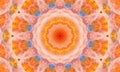 Puffy mandala Art with warm colored details