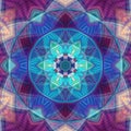 Kaleidoscopic mandala multicolor abstract geometric background illustration