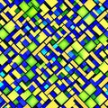 A kaleidoscopic pattern of overlapping rectangles in shades of blue and green2, Generative AI Royalty Free Stock Photo