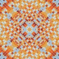 Kaleidoscopic pattern of wavy rectangular stripes. Modern background. Geometric art. 3d rendering digital illustration