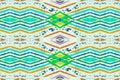 Kaleidoscopic Shapes Abstract. Aqua Bohemian Texture. Blocks Pattern. Pale Colors Ceramic Tile.