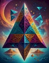 Kaleidoscopic Sierpinski Triangle Fractal Art