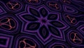 Kaleidoscopic structure with neon flash lights. Abstract bg with flashing lines. Pattern like symmetrical radial