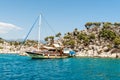 Mediterranean coastline in the Kekova region of Antalya province in Turkey