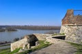 Kalemegdan in winter on a sunny day - View on Confluence of Save and Danube River