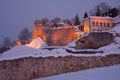 Kalemegdan fortress at dusk Royalty Free Stock Photo