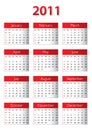 Kalendar 2011 Royalty Free Stock Photo