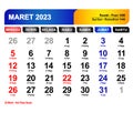 Kalender Bulan maret 2023 lengkap dengan hari libur