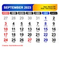 Kalender Bulan September 2023 lengkap dengan hari libur