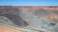 The Kalgoorlie Super Pit, one of the largest gold mines in the World. Gold was discovered in Kalggorlie in 1892 Royalty Free Stock Photo