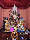 Kali hindu god temple statu Royalty Free Stock Photo
