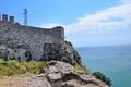 Kaliakra Front View with the Sea Historical Monumental Landmark in Bulgaria Portrait