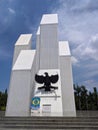 Kalibata Heroes Cemetery Monument with black Garuda Bird Artifact. This location is a tribute to the fallen Indonesian heroes
