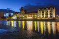 Kaliningrad architecture along Pregolya River Royalty Free Stock Photo