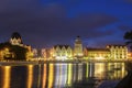 Kaliningrad architecture along Pregolya River Royalty Free Stock Photo