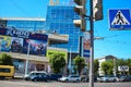 Kaliningrad, 2018 car intersection near the shopping center2