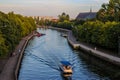 Kaliningrad city centre, Russia. Russian architecture and a river running through the city.