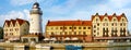Kaliningrad, the embankment of the river Pregel Royalty Free Stock Photo