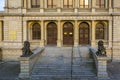 Kaliningrad, the entrance to the historic building of the Konigsberg Stock Exchange Royalty Free Stock Photo