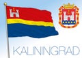 Kaliningrad official national flag and coat of arms, Europe