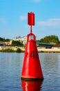 Kaliningrad, the red buoy at the port Royalty Free Stock Photo