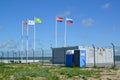 KALININGRAD REGION, RUSSIA. Border river checkpoint Rybachy