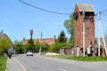 KALININGRAD REGION, RUSSIA. Central Street in the village of Necrasovo Royalty Free Stock Photo