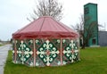 KALININGRAD REGION, RUSSIA. Yurt on the territory of the Garbage Museum. Sosnovka settlement