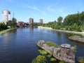 Kaliningrad and the river Pregel Royalty Free Stock Photo