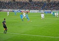 KALININGRAD, RUSSIA. The game moment in a football match of the Baltika teams - Krylja Sovetov. Baltic Arena stadium